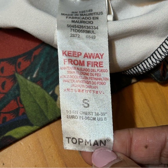 Topman Men’s Colorful Geisha Hoodie Pockets Sz S Floral Graphic Floral Multi - Picture 8 of 10